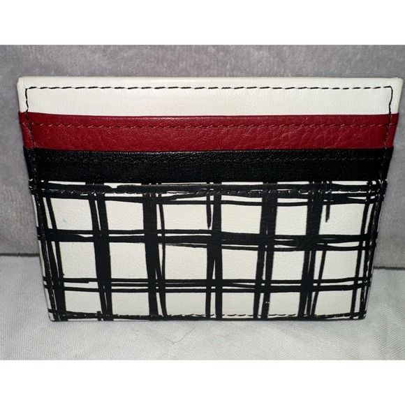 Brighton Card Wallet With Black & White Kitty Cat Kitten Cardholder NEW - Picture 2 of 6